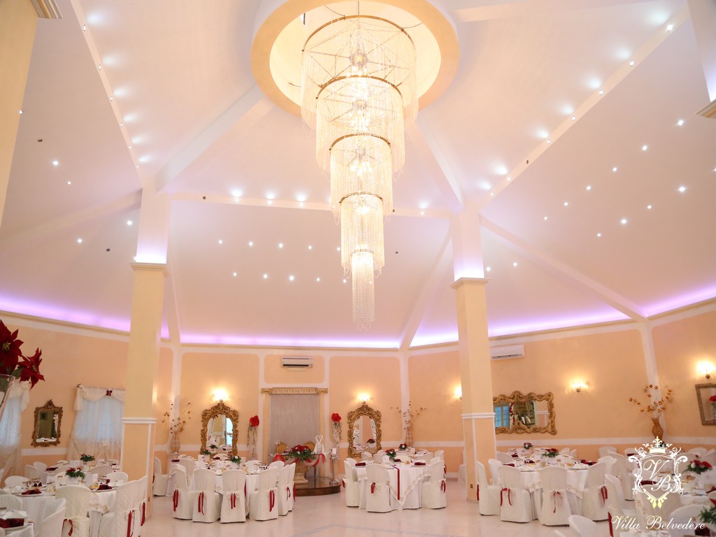 La sala ricevimenti per matrimoni Villa Belvedere a Palermo
