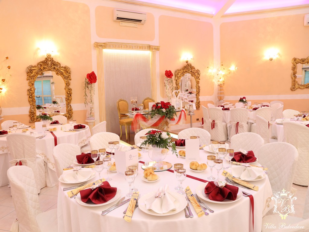 La sala ricevimenti per matrimoni Villa Belvedere a Palermo