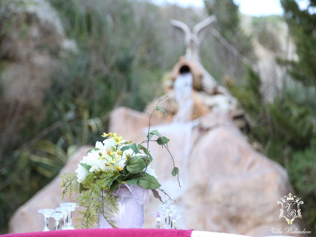 Gli ambient esterni della sala ricevimenti per matrimoni Villa Belvedere