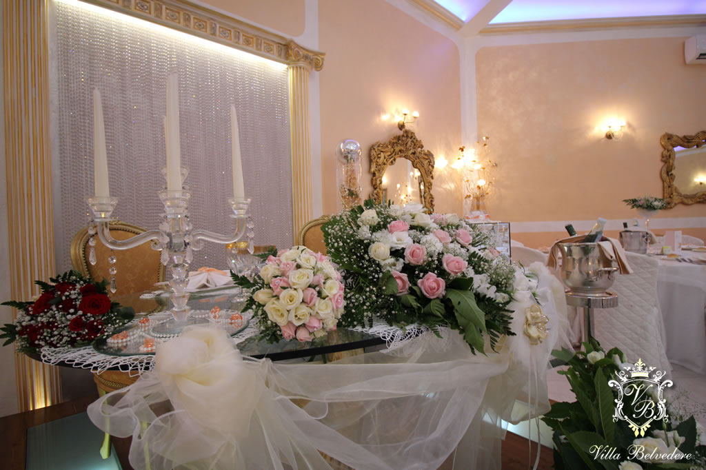 I tovagliati ed i tavoli Villa Belvedere, sala matrimoni e ricevimenti a Ciminna, Palermo