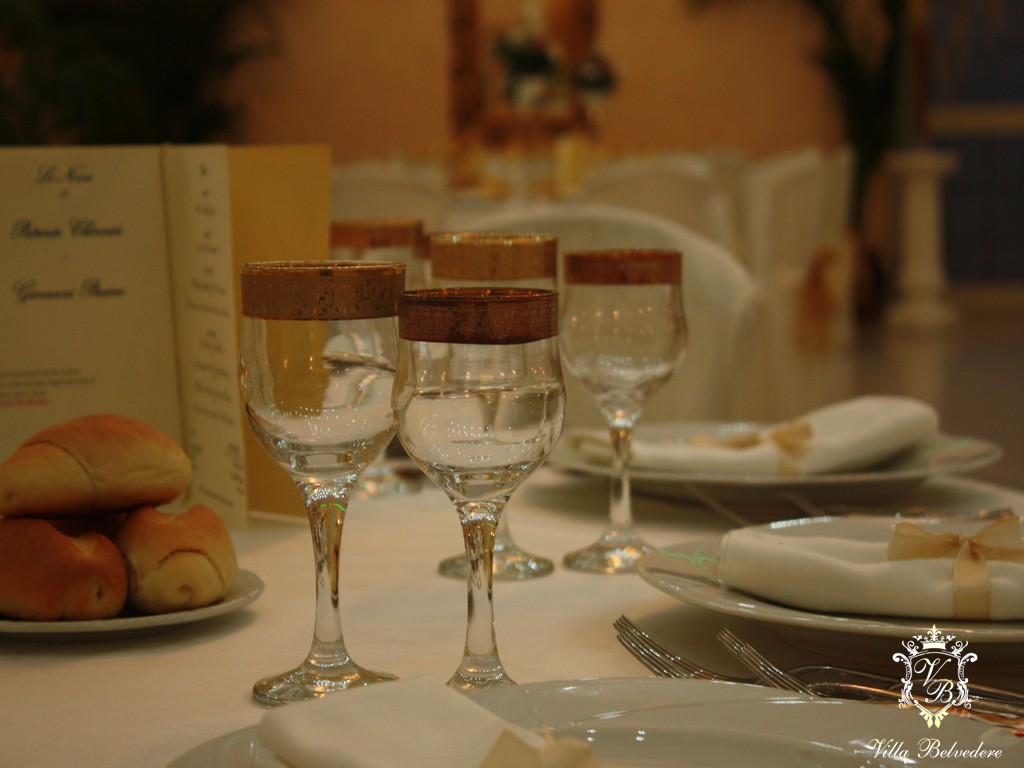 I tovagliati ed i tavoli Villa Belvedere, sala matrimoni e ricevimenti a Ciminna, Palermo