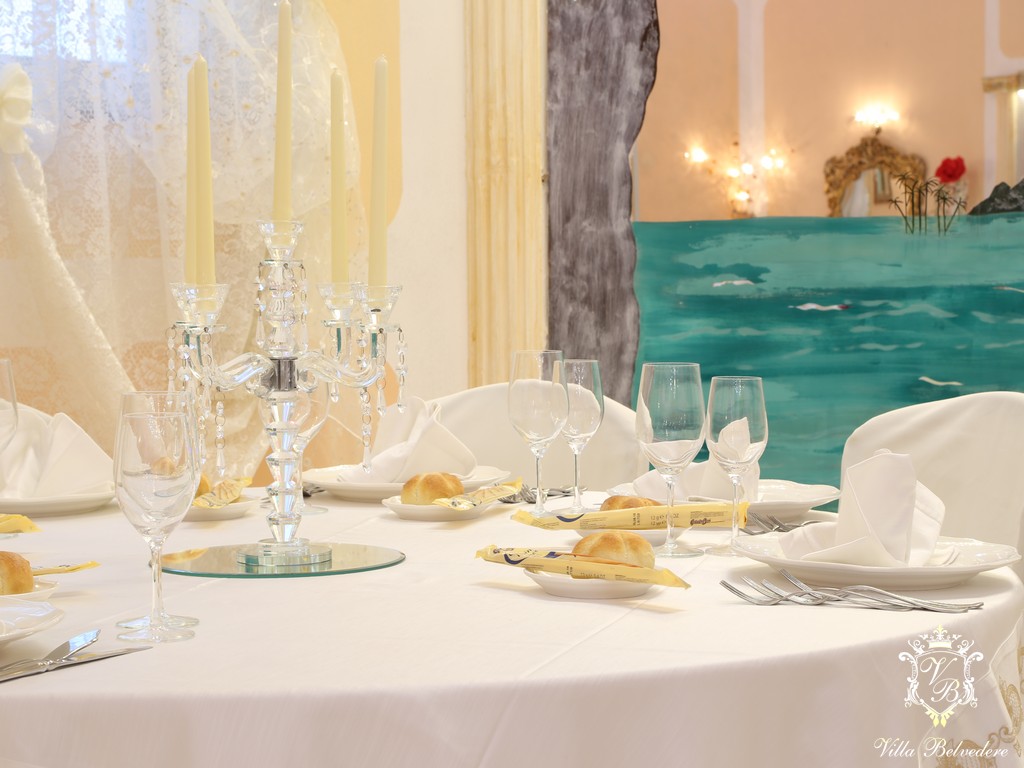 La sala ricevimenti per matrimoni Villa Belvedere a Palermo